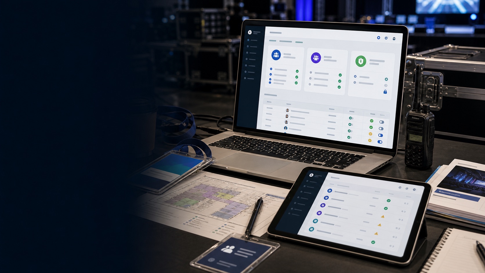 Interface GECI com cartões de utilizadores, documentos e módulos.